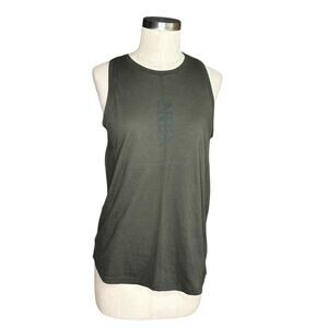 LNDR Women's Sleeveless Logo Front Running Tank Top Size Medium Organic Cotton